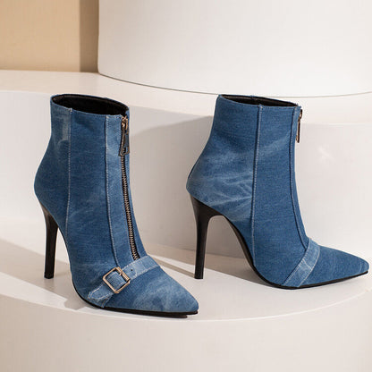Macarena | Pointed-Toe Zip Orthopedic Stiletto Ankle Boots