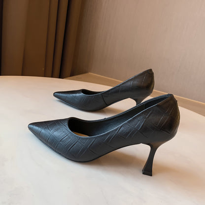 Elegant Sheepskin Pointed Heels by Elizabeth Ainsley