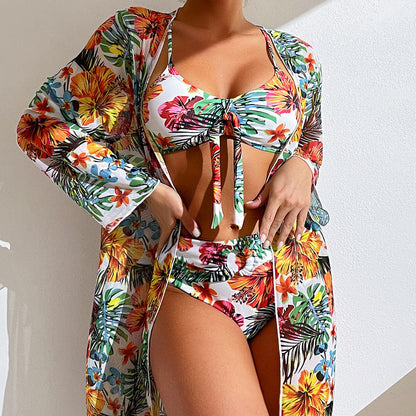 Floral Split Bikini Set by Elizabeth Ainsley