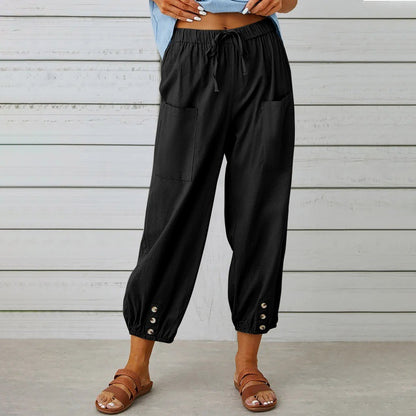 Relaxed Cotton Linen Pants Elizabeth Ainsley