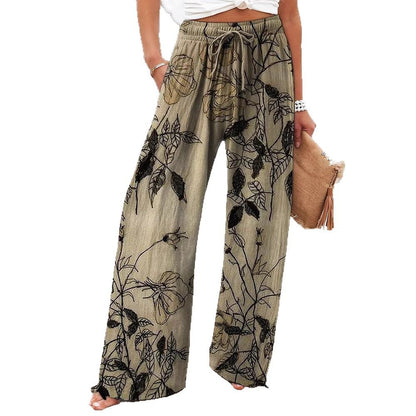 Floral High Waist Yoga Pants by Elizabeth Ainsley