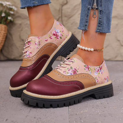 Chic Floral Elizabeth Ainsley Plus-Size Casual Shoes