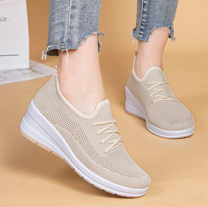 Breathable Mesh Platform Wedges by Elizabeth Ainsley