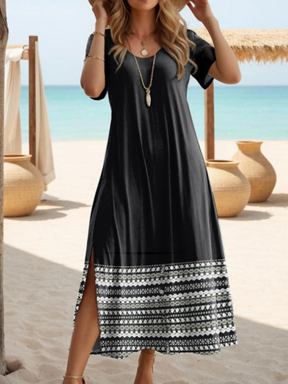 Elegant Slit Maxi Dress by Elizabeth Ainsley