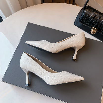 Elegant Sheepskin Pointed Heels by Elizabeth Ainsley