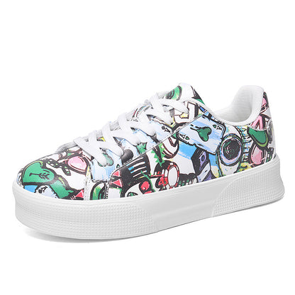 Graffiti Print Elizabeth Ainsley Low-Top Sneakers