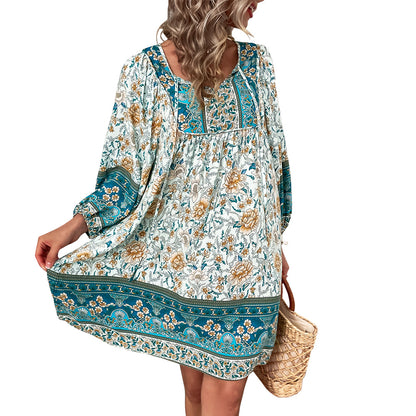 Boho Floral Elizabeth Ainsley Summer Dress