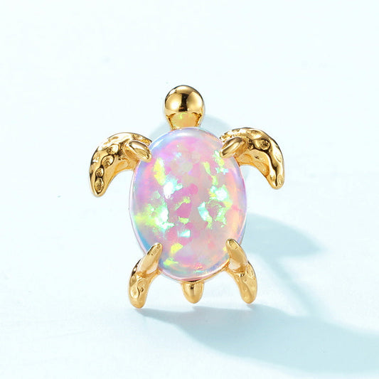 Ocean Series Turtle Opal Earrings