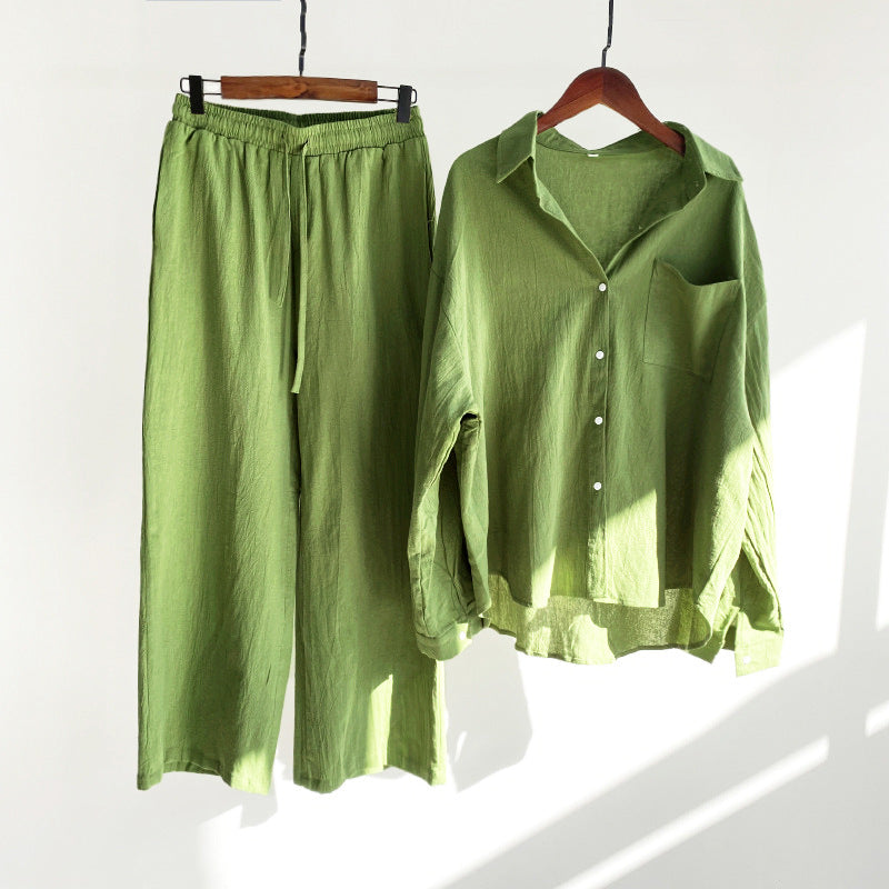 Relaxed Cotton Linen Set by Elizabeth Ainsley