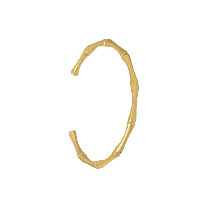 Textured Open Cuff Bracelet with Sculpted Segment Design