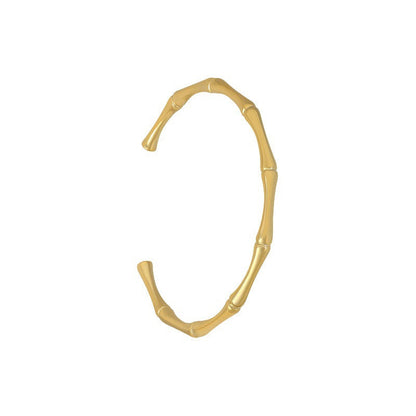 Textured Open Cuff Bracelet with Sculpted Segment Design