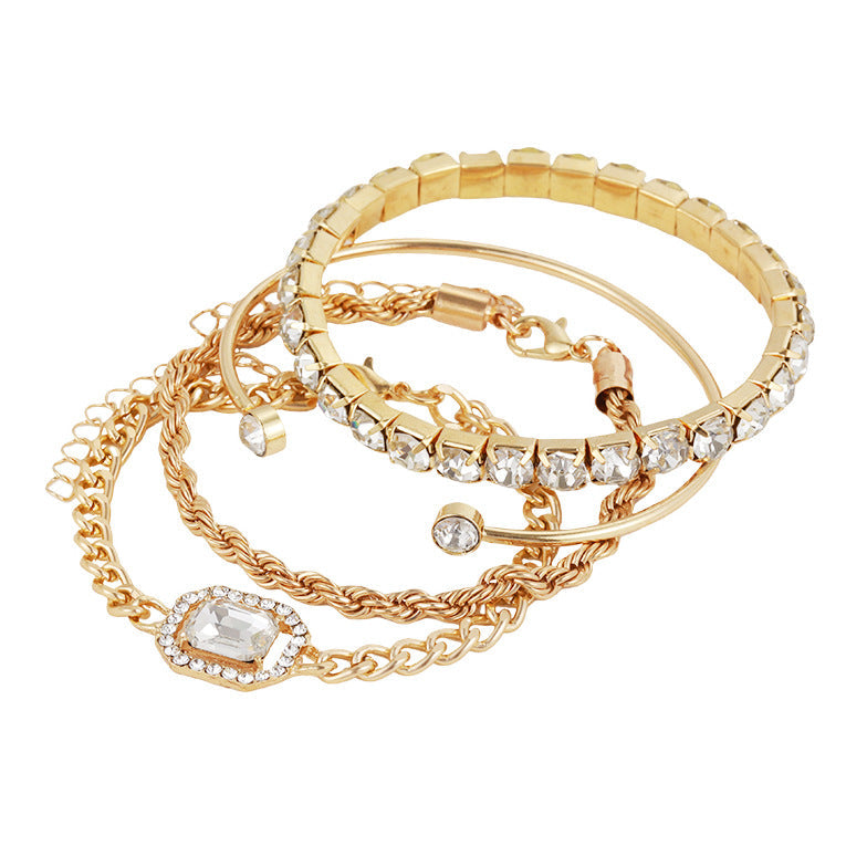 Gold Heart Charm Bracelet