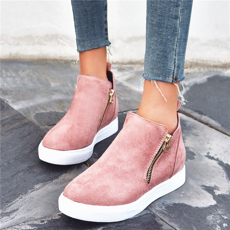 Chic Suede Round Toe Flats by Elizabeth Ainsley
