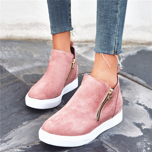 Chic Suede Round Toe Flats by Elizabeth Ainsley