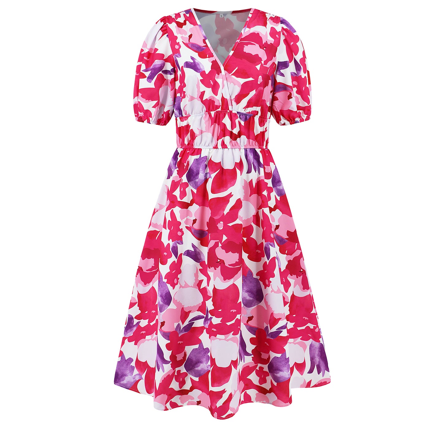Bohemian Floral V-Neck Dress by Elizabeth Ainsley