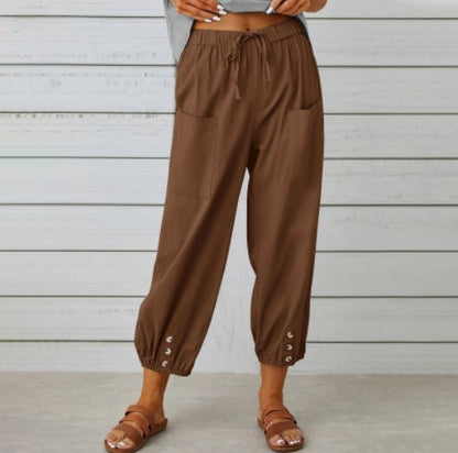 Relaxed Cotton Linen Pants Elizabeth Ainsley