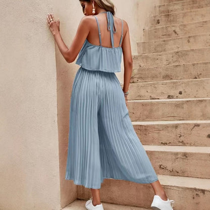 Pleated Loose Jumpsuit by Elizabeth Ainsley
