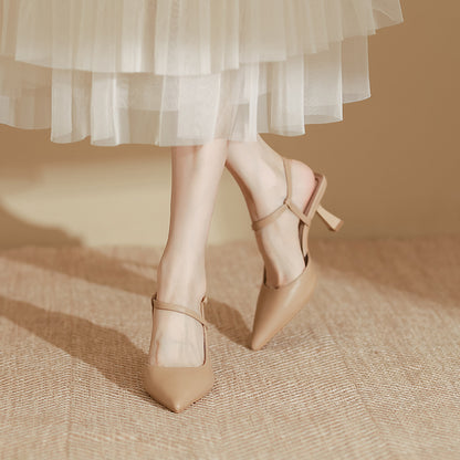 Elegant Elizabeth Ainsley Pointed Toe High Heel Sandals