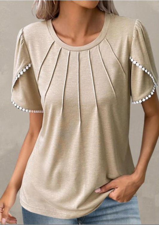 Chic Tulip Sleeve Elizabeth Ainsley Summer T-Shirt