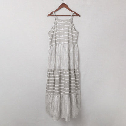 Striped Halter Maxi Dress Elizabeth Ainsley