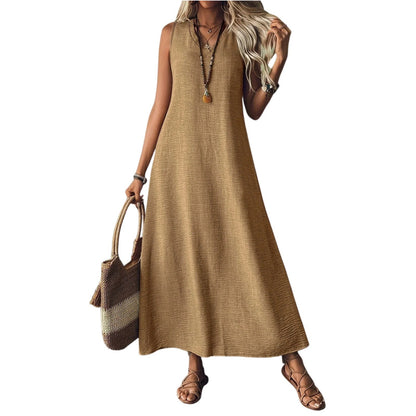 Chic Hemp Sleeveless Dress Elizabeth Ainsley
