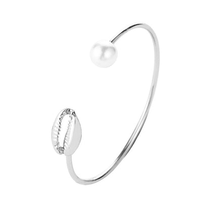 Simple Temperamental All-match Pearl Opening Bracelet