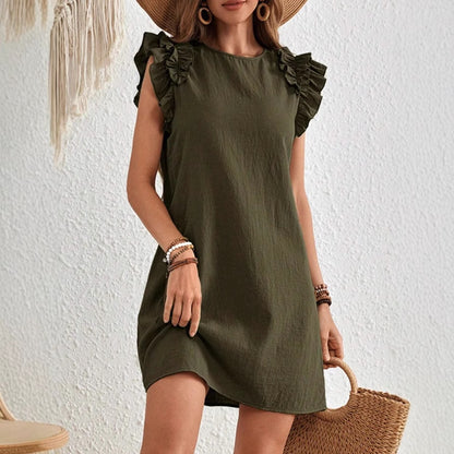 Chic Ruffle Sleeve Elizabeth Ainsley Summer Dress