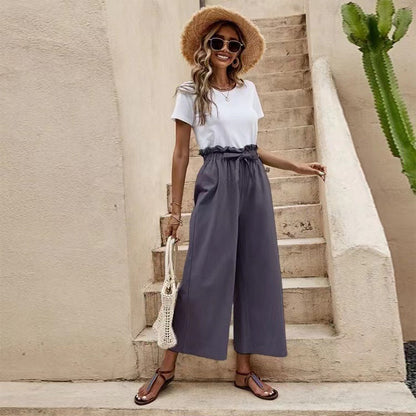 Pinterest-Inspired Elizabeth Ainsley Linen Wide Leg Pants