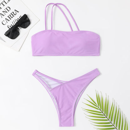 Chic One-Shoulder Elizabeth Ainsley Bikini Set