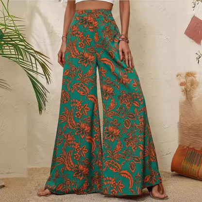 Elegant Floral Wide Leg Pants by Elizabeth Ainsley