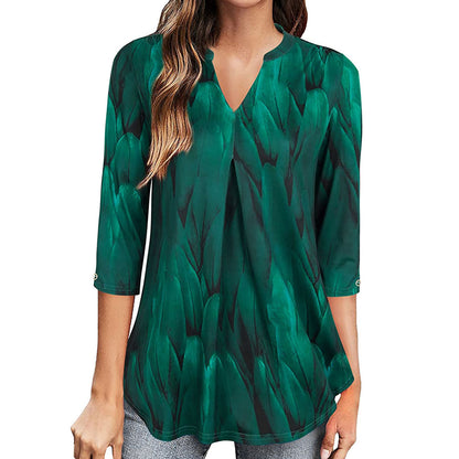 Floral V-Neck Top by Elizabeth Ainsley