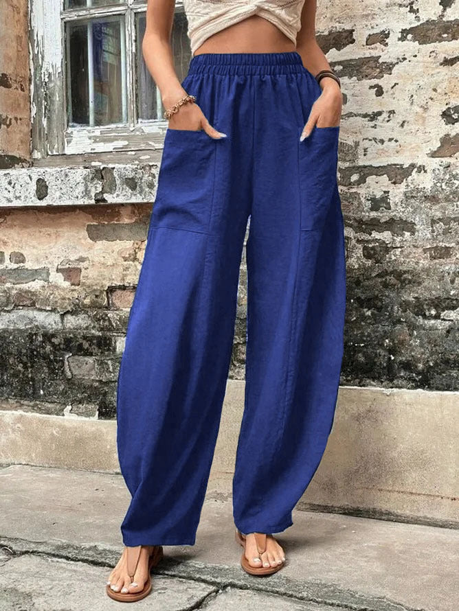 Relaxed Fit Elizabeth Ainsley Harem Pants with Pockets