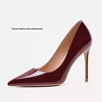 Elegant Elizabeth Ainsley Leather Stiletto Heels