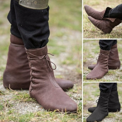 Elizabeth Ainsley Flat Boots - Cross Strap Comfort Design