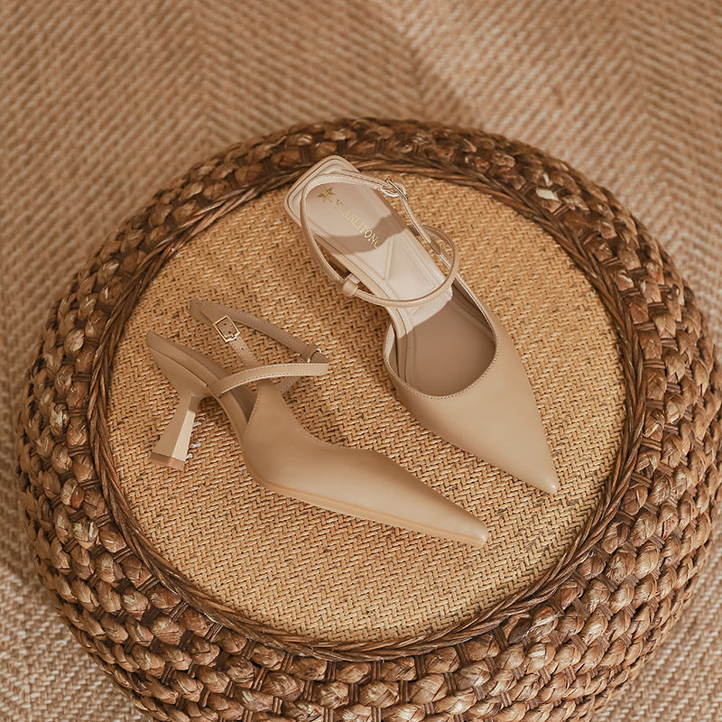 Elegant Elizabeth Ainsley Pointed Toe High Heel Sandals