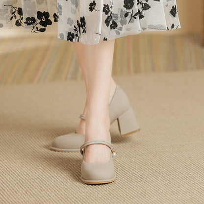 Elegant Chunky Heel High Heels by Elizabeth Ainsley