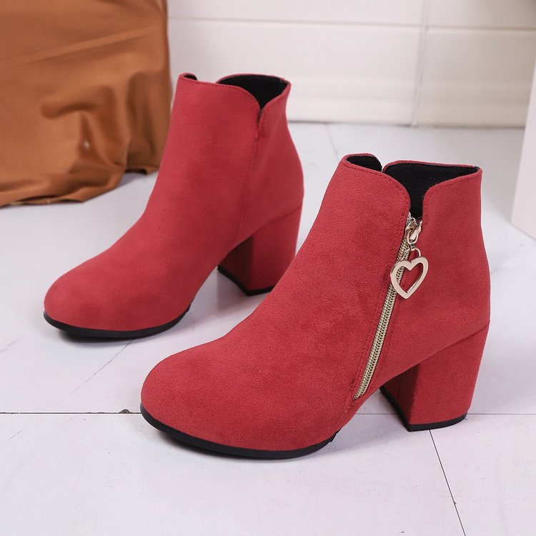 Elizabeth Ainsley Boots - Plus Size Side Zipper Comfort