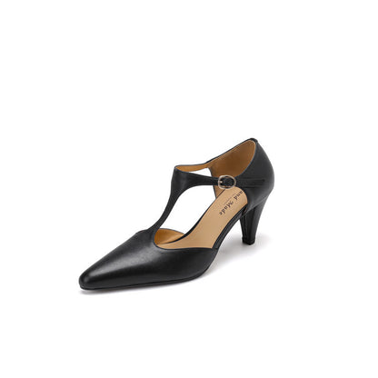 Retro T-Strap High Heel Sandals by Elizabeth Ainsley