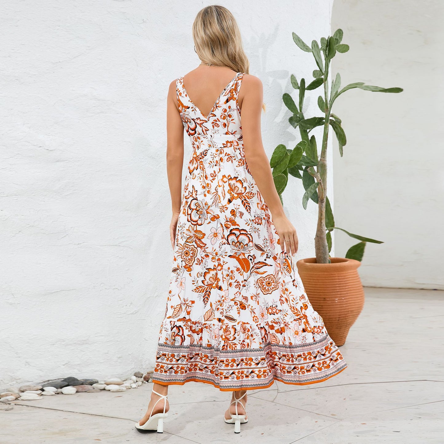 Floral V-Neck Maxi Dress by Elizabeth Ainsley