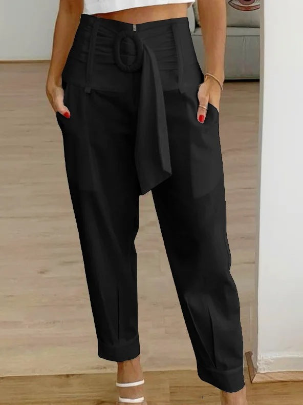 Floral Linen Cropped Pants Elizabeth Ainsley Women’s