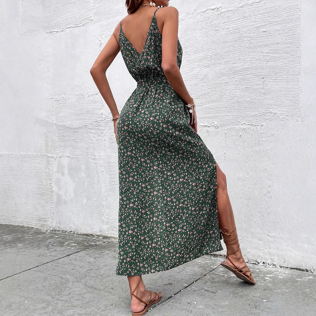 Bohemian Floral Elizabeth Ainsley Summer Strap Dress