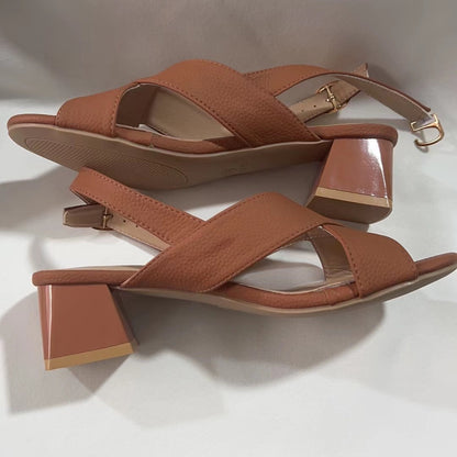 Chic Block Heel Sandals Elizabeth Ainsley Ankle Strap