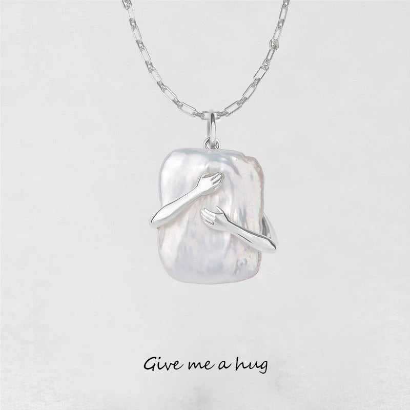 Hugging Arms Pendant Necklace