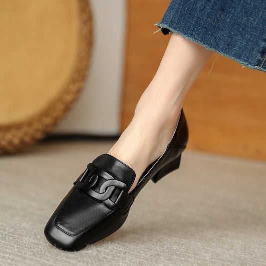 Retro Chunky Heel Pumps by Elizabeth Ainsley