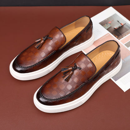 Versatile Elizabeth Ainsley Men's Tassel Slip-On Loafers