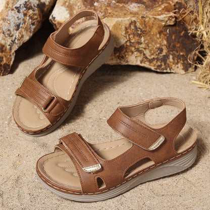 Comfort Wedge Elizabeth Ainsley Plus Size Sandals