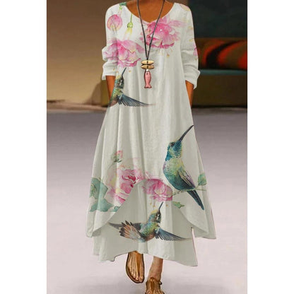 Artistic Floral Swing Dress by Elizabeth Ainsley