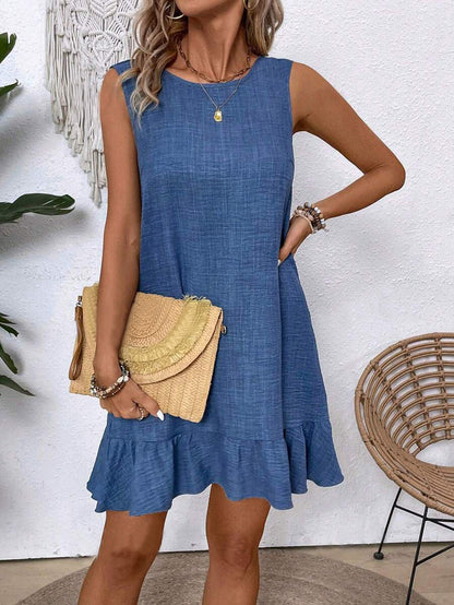Ruffle Sleeveless Summer Dress by Elizabeth Ainsley