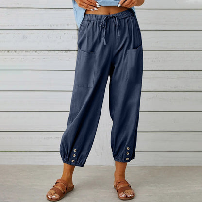 Relaxed Cotton Linen Pants Elizabeth Ainsley
