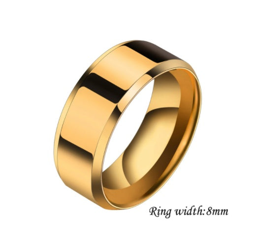 Classic Polished Stainless Steel Band Ring – 6mm Unisex Style